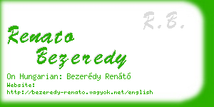 renato bezeredy business card