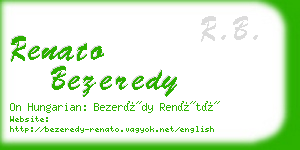 renato bezeredy business card